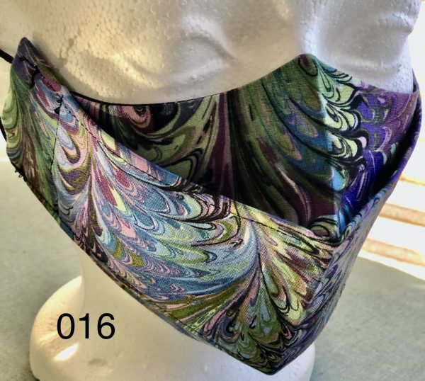 Origami Black with Multi Color Marbled Purple Pattern