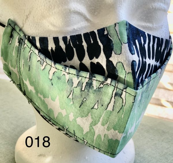 Origami Light Green with Blue TieDye Pattern