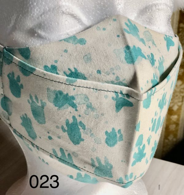 Origami White with Small Blue Flower Pattern