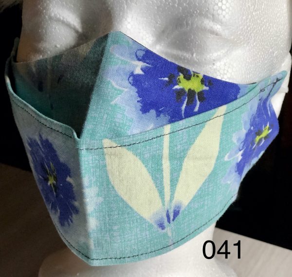 Origami Light Blue with Blue Flowers