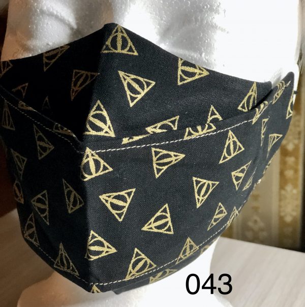 Origami Black with Gold Harry Potter Triangle Pattern