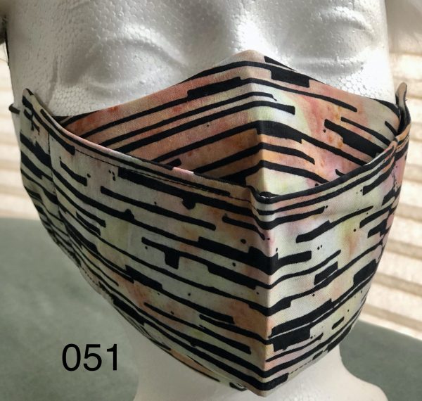 Origami Orange with Horizontal Tile Stripe Pattern