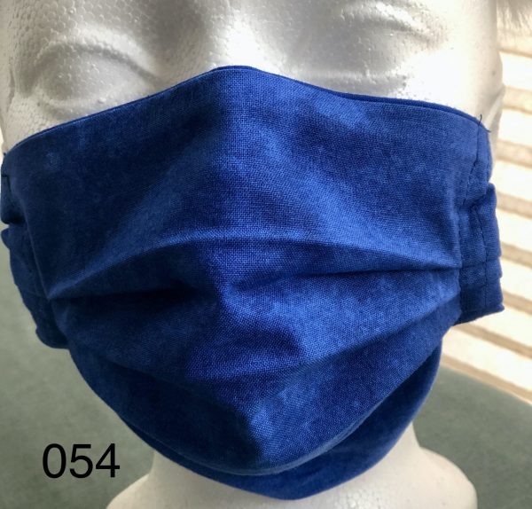 Pleated Plain Dark Blue