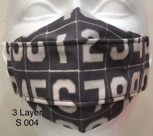 Kids Origami 3L S Black with White Numbers Pattern