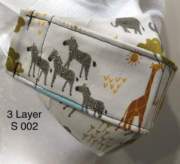 Kids Origami 3L S White with Africa Wild Animals Pattern