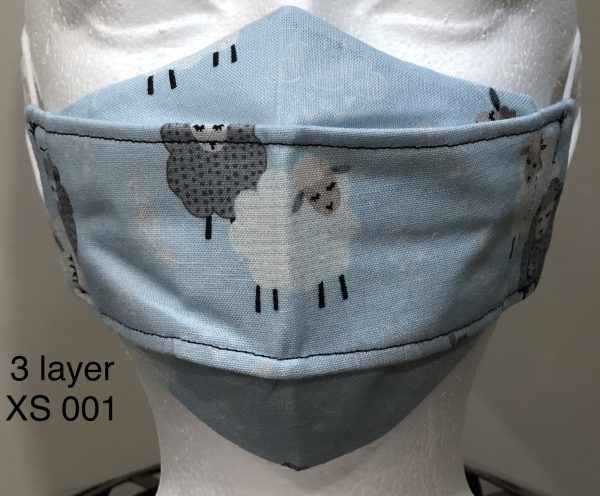 Kids Origami 3L XS Light Blue with Sheep Pattern