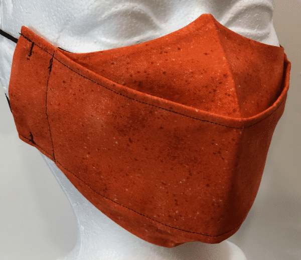 Pumpkin Orange with Speckles Mask