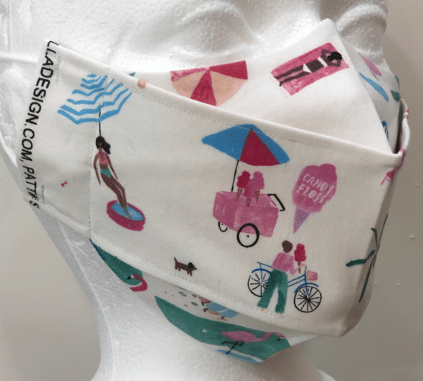 Summer Scenes on White Mask