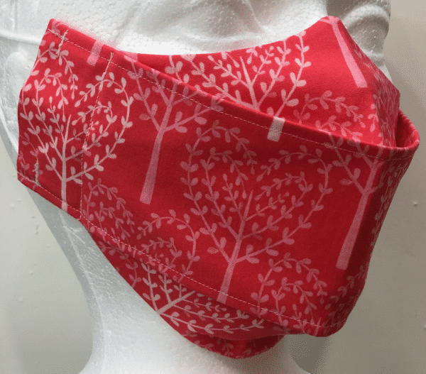 White heart trees on French Rose Mask