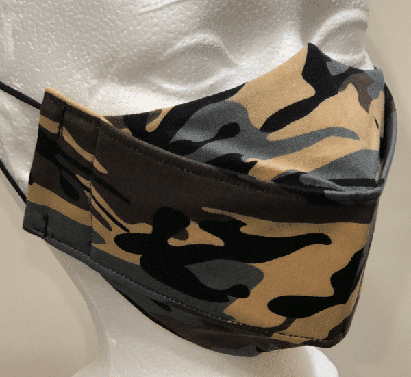 Origami Colour Camo - Grey Brown Black Lt Brown Mask