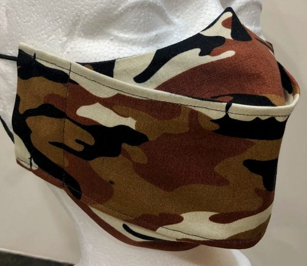 Colour Camo - Brown Caramel Black White mask