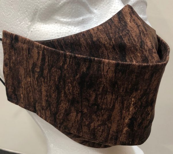 Origami Multiple brown shades bark look mask
