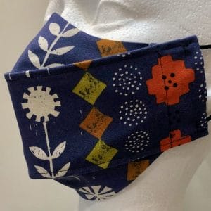 Variety of Shape/colour Designs on Blue mask