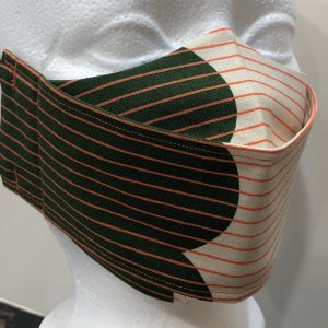 Variations of Dark Green cream base with Orange stripes mask