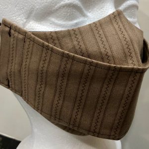 Light Brown Base Zig Zag Strip Centred in Brown Stripes mask