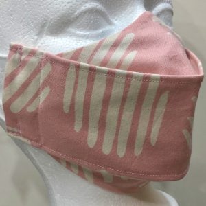 Cream palm fronds on lemonade base mask