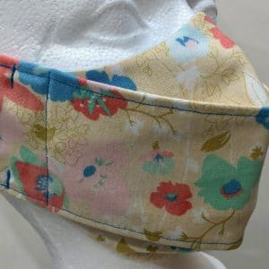Multi-Coloured Flowers on Sepia Background mask
