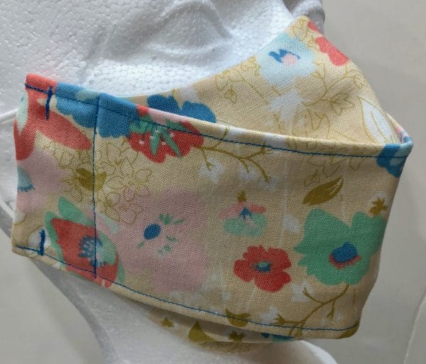 Multi-Coloured Flowers on Sepia Background mask